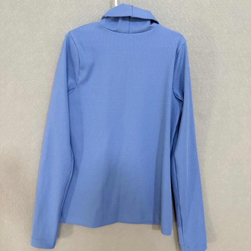 Nike Girl's Top Long Sleeve Medium Dri Fit TurtleNeck Activewear Athleisure Logo